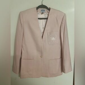 Villager Light Pink Blazer with Crest